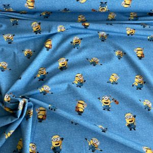 Minions uz zila fona